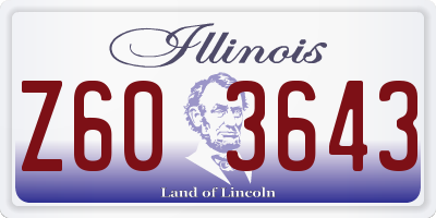 IL license plate Z603643