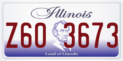 IL license plate Z603673