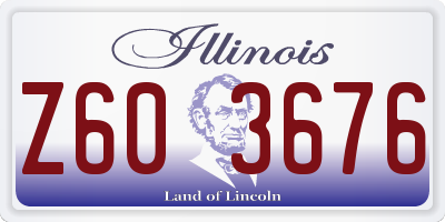 IL license plate Z603676