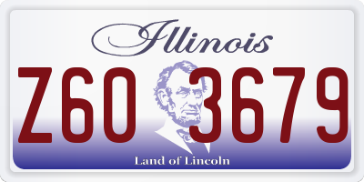 IL license plate Z603679