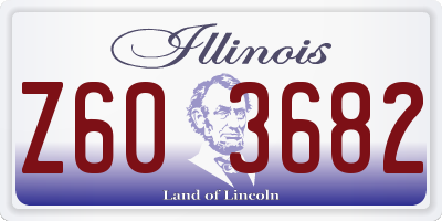 IL license plate Z603682