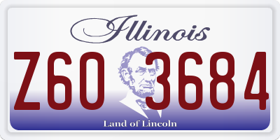 IL license plate Z603684