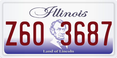 IL license plate Z603687