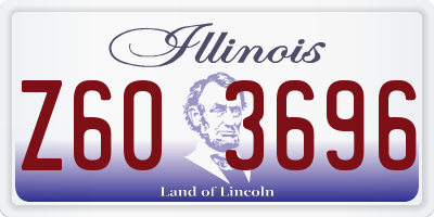 IL license plate Z603696