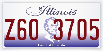 IL license plate Z603705