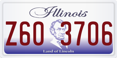 IL license plate Z603706