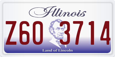 IL license plate Z603714