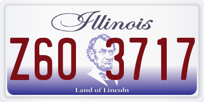 IL license plate Z603717