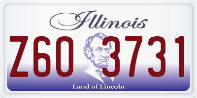 IL license plate Z603731