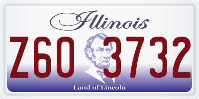 IL license plate Z603732