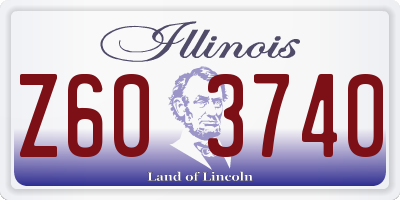 IL license plate Z603740