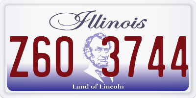 IL license plate Z603744