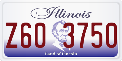 IL license plate Z603750