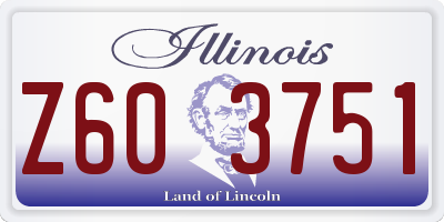 IL license plate Z603751