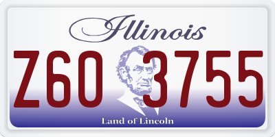 IL license plate Z603755