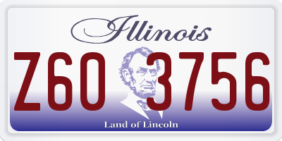 IL license plate Z603756