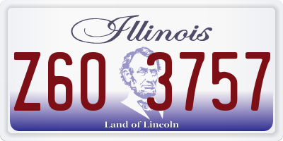 IL license plate Z603757