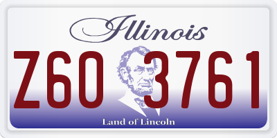 IL license plate Z603761