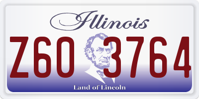 IL license plate Z603764