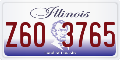 IL license plate Z603765