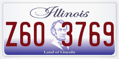 IL license plate Z603769