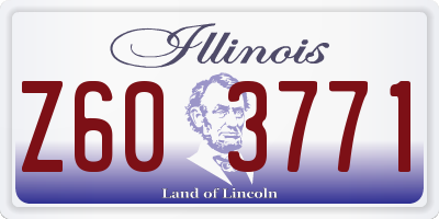 IL license plate Z603771