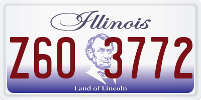 IL license plate Z603772