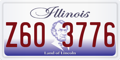 IL license plate Z603776