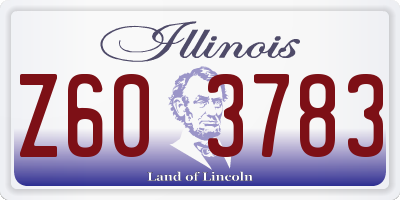 IL license plate Z603783