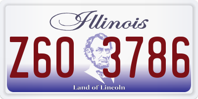 IL license plate Z603786