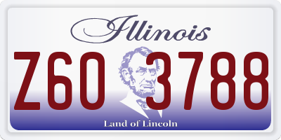 IL license plate Z603788