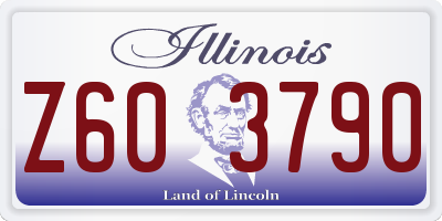 IL license plate Z603790