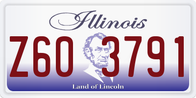 IL license plate Z603791