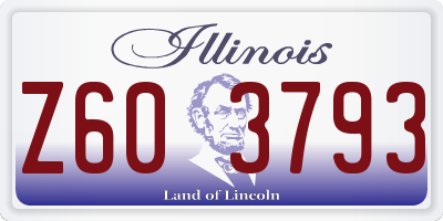 IL license plate Z603793