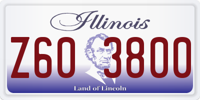 IL license plate Z603800