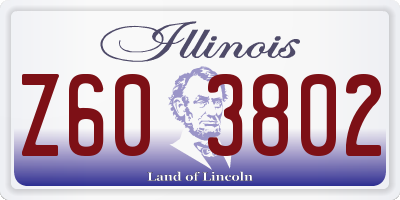 IL license plate Z603802