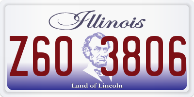 IL license plate Z603806