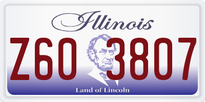 IL license plate Z603807
