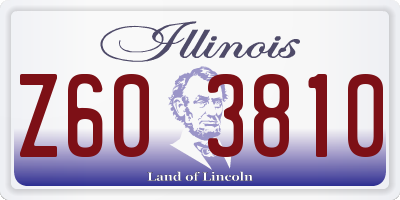 IL license plate Z603810