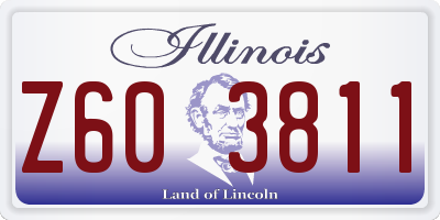 IL license plate Z603811