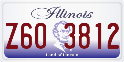 IL license plate Z603812