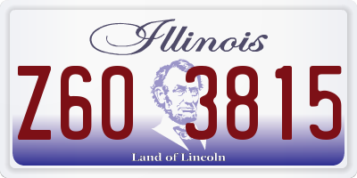 IL license plate Z603815