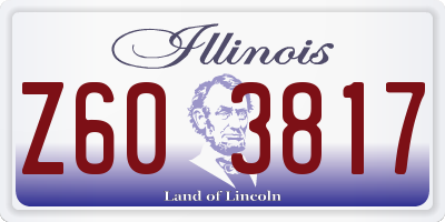 IL license plate Z603817