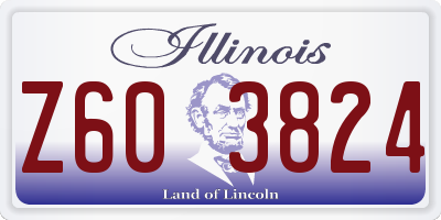IL license plate Z603824