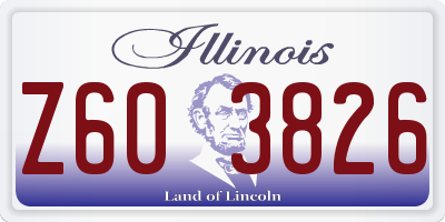 IL license plate Z603826