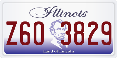 IL license plate Z603829