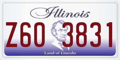 IL license plate Z603831
