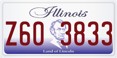 IL license plate Z603833