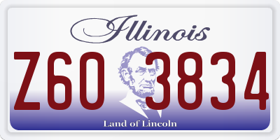 IL license plate Z603834