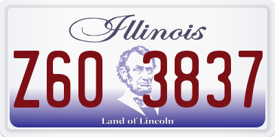 IL license plate Z603837